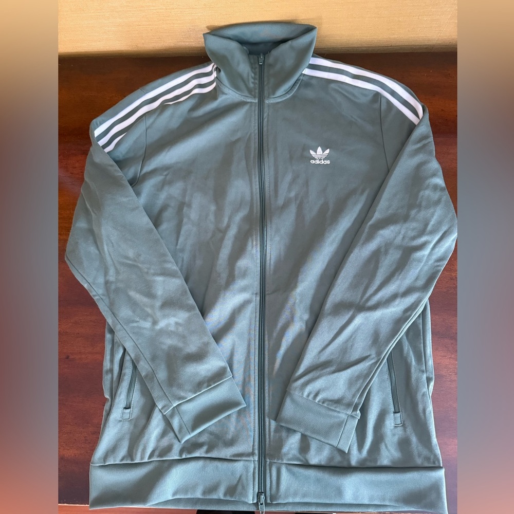 Adidas Olive Sea Foam Green Track Jacket
